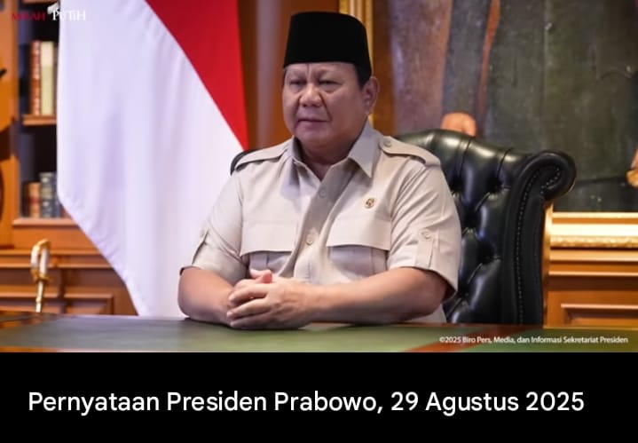 Pernyataan Presiden Prabowo, 29 Agustus 2025